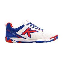 Chuteira de Futsal Kelme Goleiro Branco/Azul 37 (Eu)