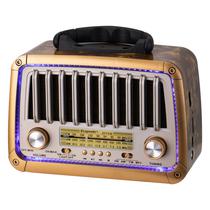 Radio Portatil Ecopower EP-F31B - AM/ FM/ SW - USB/ SD/ Aux - Recarregavel - Dourado