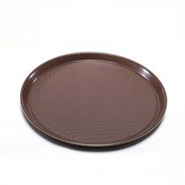 Bandeja Plastica Redonda Marrom 35CM