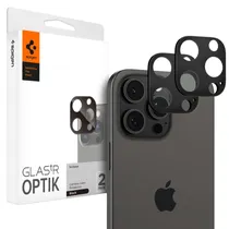 Câmera Lens Protetor Spigen iPhone 16 Pro Max Glastr Optik AGL05273 - Black (2 Unidades)