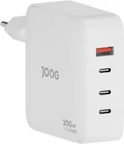 Carregador de Parede Joog PD Charger PD200W-JG 200W Ultrafast USB-A + 3 Portas USB-C