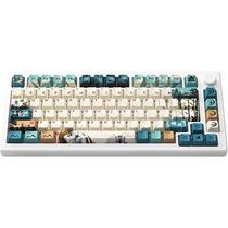 Teclado Gamer Mecanico Akko MOD007B-He PC Joy Of Life RGB Sem Fio Switch Yellow - Branco/Verde (Ingles)