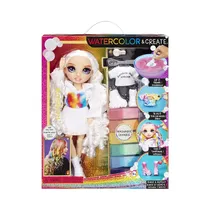 Muñeca Mga Entertainment Rainbow High Watercolor & Create Fashion Diy Doll Purple Eyes 507581EUC