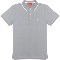 Camisa Polo Hydrant Premium PH00001 Cinza/Branco - Masculina