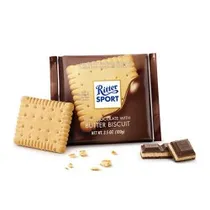 Barra Chocolate Ritter Sport Leite e Biscoito 100G