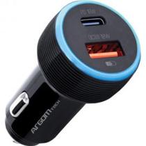 Carregador para Carro Argom ARG-AC-0118BK USB-C/USB