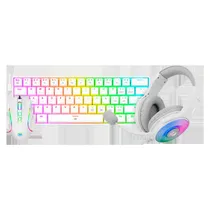 Kit Gamer Redragon S129W Teclado K630RGBW + Mouse M607W + Headset Pandora H350RGB-1-W