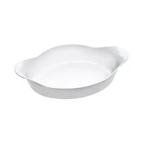 Asadera Oval de Vidrio Marinex Opaline 65591701426732 1L Blanco