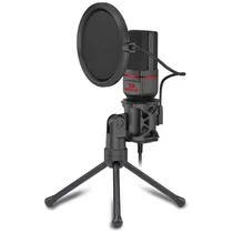 Microfone Redragon Seyfert GM100 - 3.5MM - Suporte de Mesa Giratório - Preto