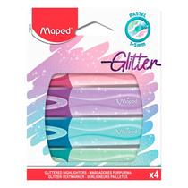 Maped Resaltador Glitter X 4 Colores Pastel