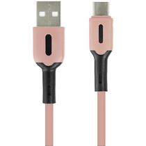 Cabo USB-C Only Gummy MOD67 1 Metro - Rosa/Preto