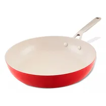 Frigideira Kitchenaid 84847 Antiaderente Cerâmica 31CM Vermelho Imperial