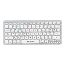 Teclado FTX FTXB1000 Sem Fio Ultra Slim / com Bluetooth / Portugues - Cinza