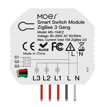 Interruptor Inteligente Moes MS-104CZ 3GANG/Zigbee - Branco