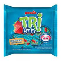 Bala Mastigavel Peccin Tribala Framboesa 500G