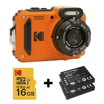 Câmera Kodak Pixpro WPZ2 com 2 Baterias + Microsd - Laranja