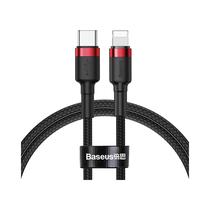 Cable Baseus CATLKLF-91 USB-C A Lightning 1M Negro - Rojo