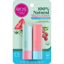 Eos Balsamo Labial Lip Natural Watermel Frose+Lychee Martini c/2 6052 Hidratante s/C