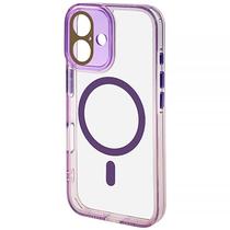 Capinha para iPhone 16 Magsafe - Transparente/Roxo