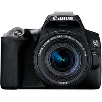 Câmera Canon Eos 250D 24.1MP Wi-Fi/Bluetooth com Lente Ef-s 18-55 MM Is STM - Preta