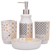 Conjunto de Casa de Banho Porcelana Portuguesa Design 4PCS