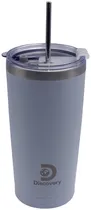 Copo Térmico com Canudo Discovery 18495 600ML - Azul Céu
