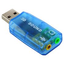 Adaptador de Audio HLD USB 5.1 Comodow 3D - Azul