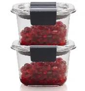 Rubbermaid Set Contenedor Brillance Pack 2UNI Plastico s/C