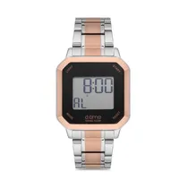 Relógio Digital Masculino Daniel Klein D:Time DK.1.12636-4 - Prata/Rosa Ouro