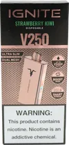 Vape Descartável Ignite V250 Strawberry Kiwi 25000 Puffs Rose