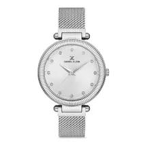 Relógio Analógico Feminino Daniel Klein DK.1.12709-1 Premium Ladies / Pulseira de Malha - Prata