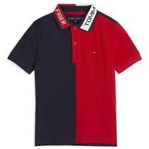 Camiseta Tommy Hilfiger Polo Infantil Masculino M/C KB0KB05432-XA9-00 08 Racing Red/Blac