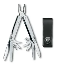 Victorinox Unisex Leather Pouch Cuero 115MM Silver