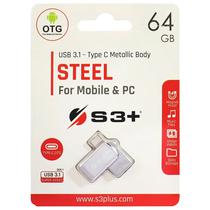 S3+ Pendrives 64GB USB C+ USB Steel Otg S3PD3104064A s/C