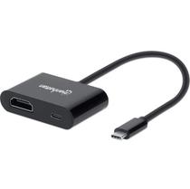 Cable Adap USB-C A HDMI Manhattan 153416 c/Puerto USB-C de Energia 4K/60HZ/60W Negro