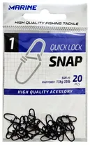 Snap Marine Sports Quick Lock 1 com 20 Pçs
