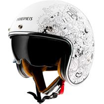 Capacete MT Helmets Le Mans 2 SV Extreme A0 - Aberto - Tamanho L - com Oculos Interno - Gloss Pearl White