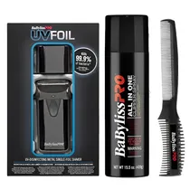 Aparelho de Barbear Babylisspro Uv Foil FXLFS1 Recarregável + Spray All In One + Pente - Black