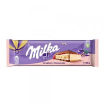 Barra de Chocolate Milka Ao Leite com Recheio de Cheese Cake de Morango 300G