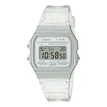 Relogio Unissex Digital Casio F-91WS-7 Transparente