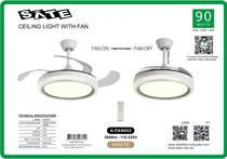 Ventilador de Teto Sate c/Luminaria A-FAN802 90W