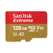 Cartão de Memória Sandisk Extreme SDSQXAA-128G-GN6AA - 128GB - Micro SD com Adaptador - 190MB/s