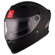 Capacete MT Helmets Braker SV Solid A1 - Fechado - Tamanho M - com Óculos Interno - Preto Mate
