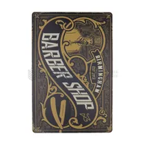 Placa Decorativa Vintage de Barberia 20CM X 30CM