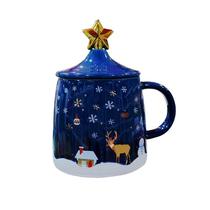 Taza Navidena Azul 8X8.5CM