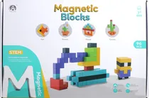 Cubos Magnéticos de Construção Magnetic Blocks Chuang Huang - CH1235 (96 Pçs)