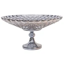 Fruteira Decorativa Cinza 36X19CM