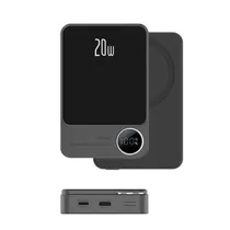 Wireless Powerbank Apple Magsafe 10.000MAH 22.5W Preto Digital Sem Fio ( Bateria Carregador Por Indução )
