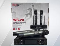 Microfone Sunset s/fio WS-20 c/2 Uhf Digital