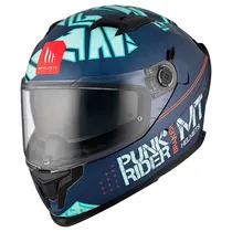 Capacete MT Helmets Braker SV Punk Rider C7 - Fechado - Tamanho L - com Óculos Interno - Brilho